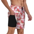 thumbnail image 2 of Kdxio Cute Watermelon Print Men's Swim Trunks with Compression Liner 7 Inch Inseam Quick Dry Swim Shorts, 2 of 7