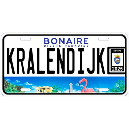 Bonaire Kralendijk Novelty Car License Plate