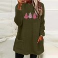 thumbnail image 1 of Puntoco Suéter Mujer Cuello Redondo e Invierno Suelto Estampado Bolsillo Cálido Manga Larga Blusa Tops Navidad Liquidación Puntoco Puntoco-1021, 1 of 4