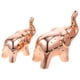 thumbnail image 1 of 2pcs Adorable Elephant Ceramic Figurines for Home Office Decor Modern Table or Windowsill Adornment, 1 of 5