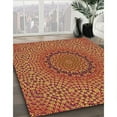 thumbnail image 3 of Ahgly Company Machine Washable Indoor Round Transitional Orange Area Rugs, 5' Round, 3 of 7