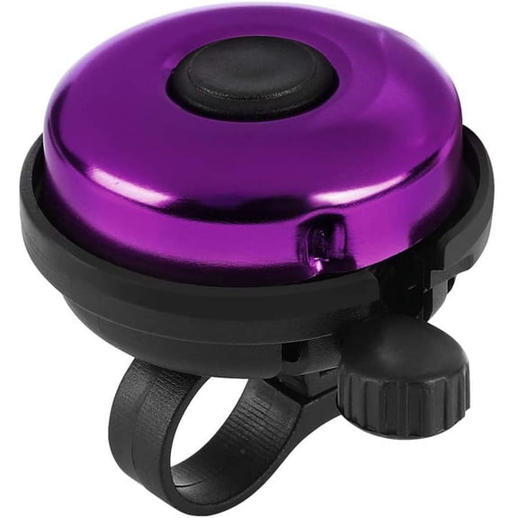 Classic Bike Bell, Aluminum Bicycle Bell, Loud Crisp Clear Sound Bicycle Bike Bell for Adults Kids,Purple-Right Hand Use-1 pack