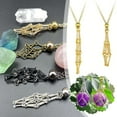 thumbnail image 5 of Crystal Stone Holder Necklace Crystal Pendant Holder Adjustable Necklace UK E6Y2, 5 of 5