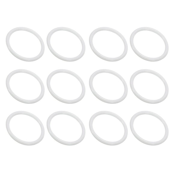 Uxcell Plastic Craft Rings Dream Catcher Circle Macrame Round Rings Floral Hoops Rings 12 Pack White 1.97"