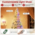 thumbnail image 5 of Patiojoy 7 FT Half Pre-lit Artificial Christmas Tree Hinged Xmas Tree with 852 Snow-flocked Branch Tips, 5 of 9