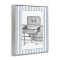 thumbnail image 2 of Stupell Industries French Country Vintage Bath Sink Stripes Gray Framed Giclee Art, 24 x 30, by Lettered and Lined, 2 of 7