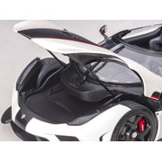 Koenigsegg Regera White with Black Carbon and Red Stripes 1/18 Model Car by Autoart