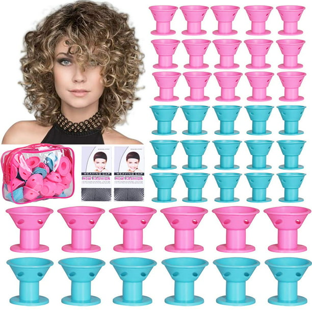 JANYUN 40 Pcs Pink Magic Hair Rollers Include 20pcs Large Silicone Curlers  And 20pcs Small Silicone Curlers Magic Hair Curlers, Magic Hair, Hair  Rollers | Overnight Hair Curlers, 30 Pcs Silicone Hair