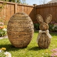 thumbnail image 5 of Rattan Easter Eggs Decor Woven Easter Eggs Decorations Spring Decoration Statue Figurine Rattan Woven Decor for Home Farmhouse Door Kitchen Shelf Indoor Outdoor, 5 of 7