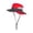 Red, variant on Children's Ponytail Sun Hat Wide Brim Bucket Hat for Kids UV Protection Foldable Summer Beach Fishing Safari Cap with Adjustable Chin Strap Breathable Mesh Outdoor Activewear Accessory