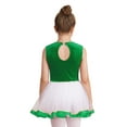 thumbnail image 3 of MSemis Kids Girls Christmas Santa Claus Ballet Tutu Figure Ice Skating Leotard Fancy Dress Green 10, 3 of 6