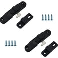 thumbnail image 1 of 2 Sets Black Sash Horizontal Sliding Lock Hook Latch Screw Aluminum Sliding, 1 of 12