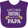 thumbnail image 3 of Inktastic Watching Football with My Papa Boys or Girls Baby Bib, 3 of 4