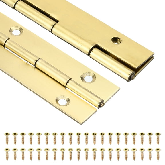Uxcell Piano Hinge, 48"x1.5" Stainless Steel Continuous & Piano Hinges, Gold