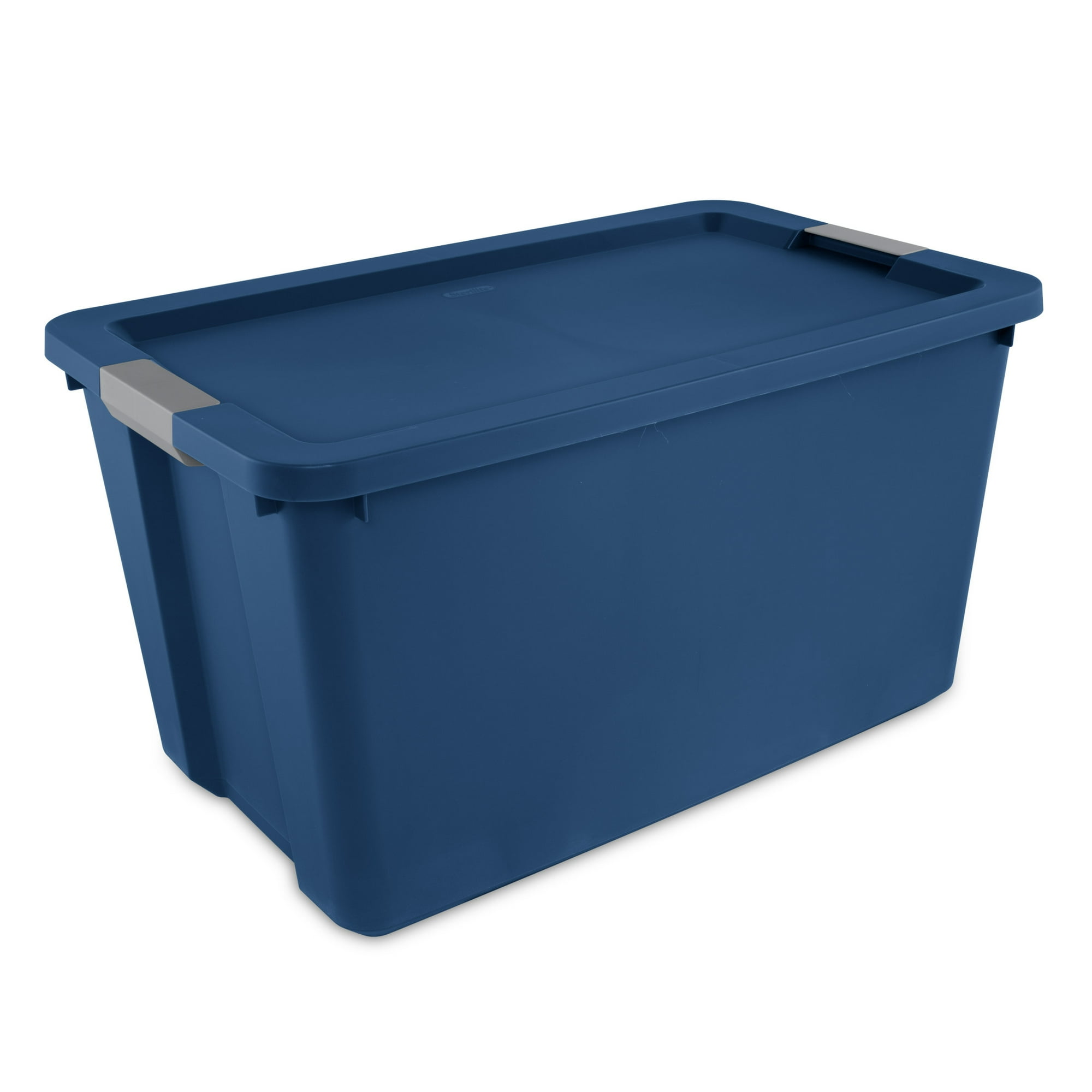 Sterilite 34 Gallon Extra-Large Storage Bin, Plastic Storage Container with Latch Lid, Blue