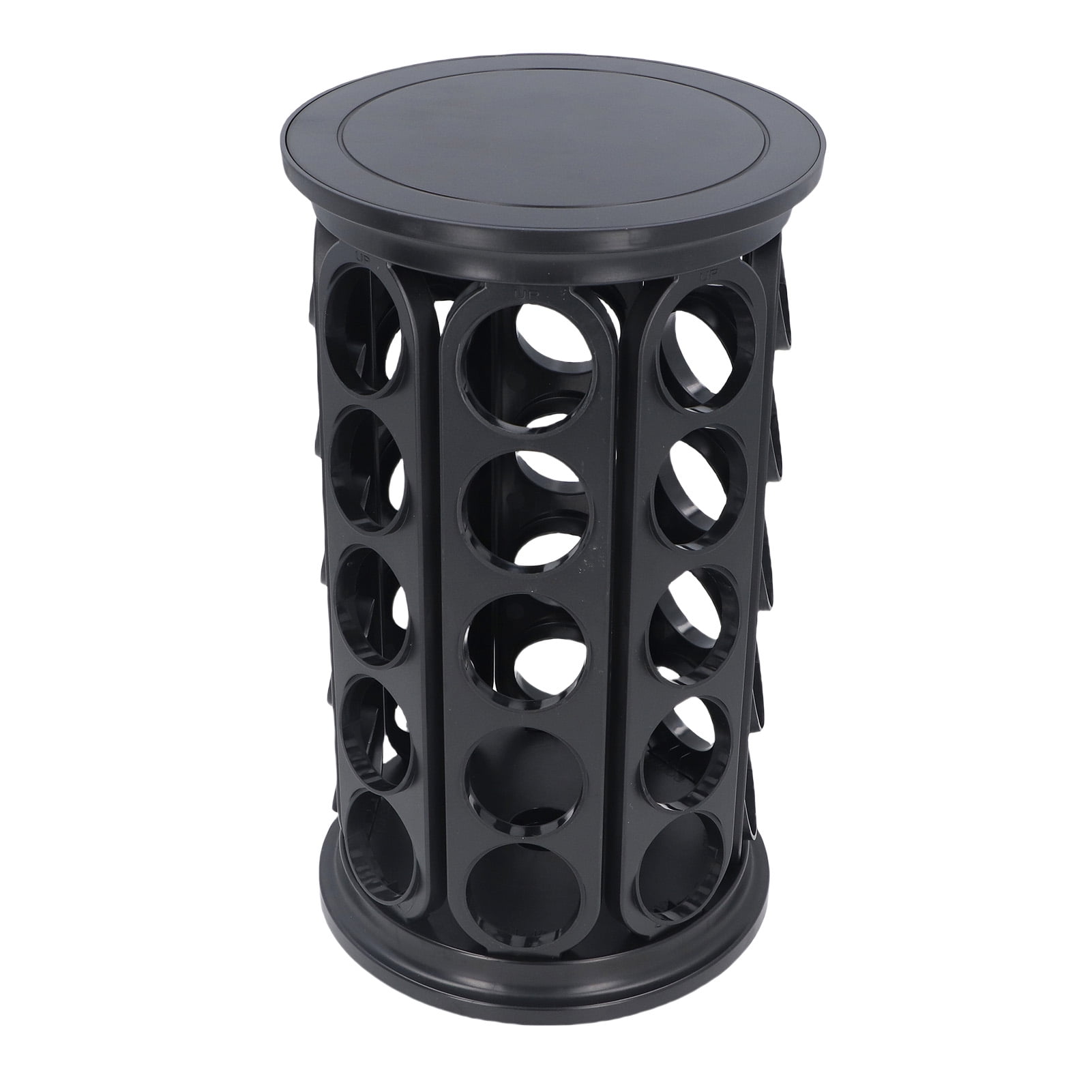 Riousery 360 Degree Rotating Coffee Pod Holder Stand Holds 40 Pods Large Capacity Storage Rack for Kitchen Countertop Breakroom Space Saving Design, Black (15x7.9 Inches / 38x20 cm)