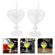 thumbnail image 2 of Copa de cóctel de 2 piezas copas de vinos únicas en forma de corazón de jugo de jugo, 2 of 7