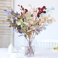 thumbnail image 4 of Plantas artificiales de hojas de eucalipto rosa, arreglos florales falsos para pared, accesorios para decoración de bodas y hogar, novedad, 4 of 5