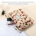 thumbnail image 5 of Unique Bargains Corduroy Floral Makeup Bag Zipper Flower Cosmetic Pouch Aesthetic Women Cosmetic Bags Coin Purse Beige, 5 of 8