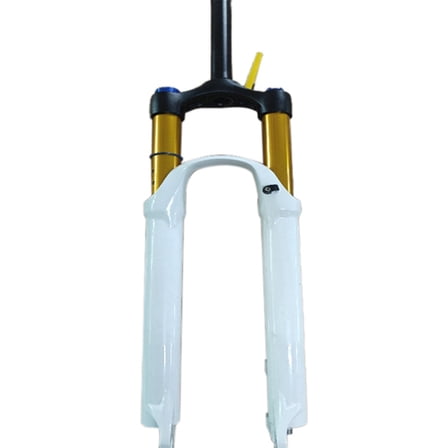 Double Shoulder Snow Front Travel Air Supension Bike Fork E-Bike Fork White