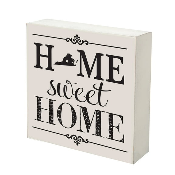 LifeSong Milestones 6x6 Shadow Box White- Louisiana (Home Sweet Home)