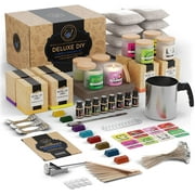CraftZee Large Soy Candle Making Kit for Adults Beginners - Candle Making Kit Supplies Includes Soy Wax, Scents, Frosted Glass Jars, Wicks, Dyes, Melting Pot, Gift Box & More DIY Arts and Crafts