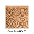 thumbnail image 1 of FASÄDE Lotus Decorative Vinyl Backsplash Panel in Polished Copper (6X6 Inch Sample), 1 of 5