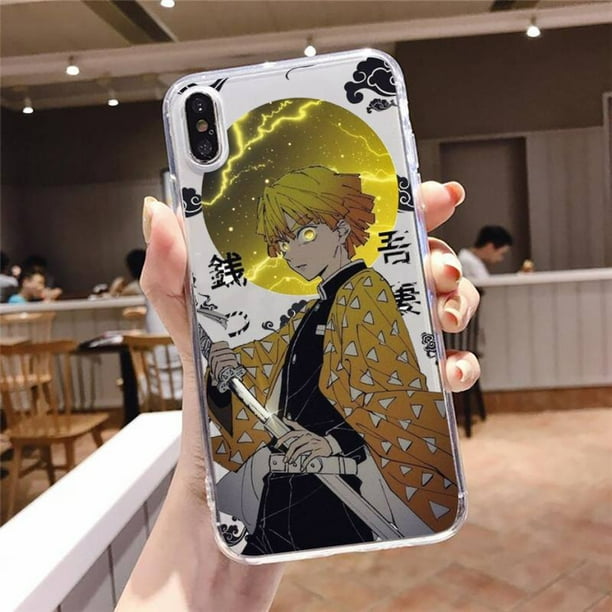 Kamado Nezuko Kimetsu No Yaiba Demon Slayer funda de teléfono transparente para iphone 14 11 12 13 plus mini xs pro max funda de anime Tan Jianjun unisex
