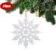 thumbnail image 1 of 24 decoraciones para árboles de Navidad con copos de nieve, decoraciones para árboles de Navidad blancas con purpurina, 1 of 2