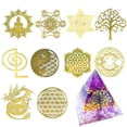 thumbnail image 3 of ✪ Pyramid Epoxy Resin Crafts Orgonite Stickers Effect Simulation Copper Orgonite, 3 of 9