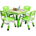 thumbnail image 3 of QinaQin Ensemble Table et Chaises pour Âges 2-10, Hauteur Réglable, Gris, 3 of 7