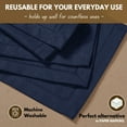thumbnail image 5 of Native Fab Set of 4 Hemstitch Cloth Napkins 100% Cotton Reusable Daily Use - 18"x18" - Navy, 5 of 6