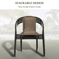 thumbnail image 6 of Gaildon Pack Medium Brown Rattan Indoor-Outdoor Restaurant Stack Chair | Versatile and Stylish Seating, 6 of 6