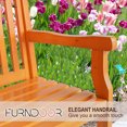 FURNDOOR Outdoor Wood Bench Patio Benches 3 Person Wood Garden Bench
