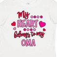 thumbnail image 4 of Inktastic My Heart Belongs to My Oma Boys or Girls Toddler T-Shirt, 4 of 5