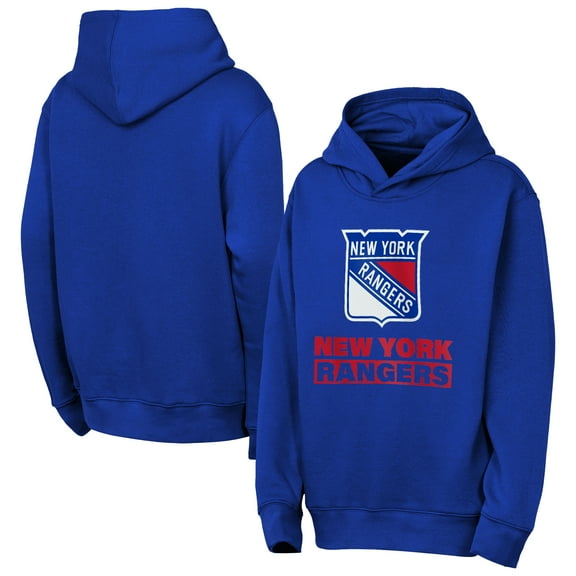 Youth Outerstuff Blue New York Rangers Back to Basics Hoodie