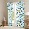 thumbnail image 3 of Manfei Geometric Circular Dot Black Out Curtains,Modern Geometric Art Curtains Pack of 2 (42x63 Each),Green Blue White Bedroom Curtains For Kids,Luxury Bedroom Decor, 3 of 6
