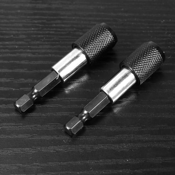 Toyvian 2-Pack Magnetic Bit Holders with Quick Release Extension Rods for Screwdrivers, and Easy to Use