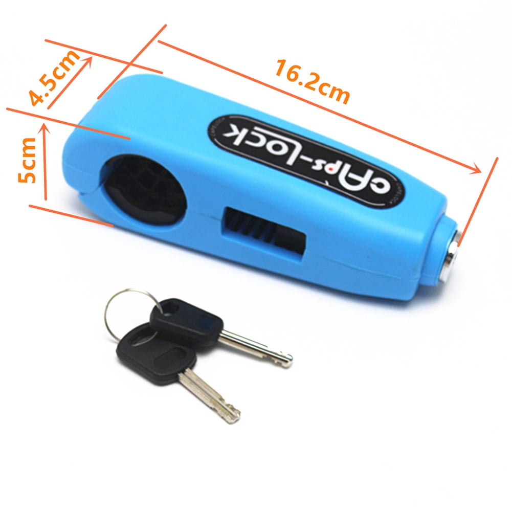 Motorcycle Handlebar Grip Brake Lever Lock Anit Theft Security Caps-Lock Red