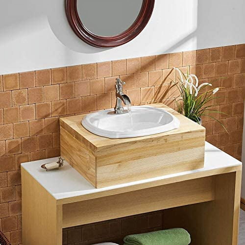 BWE Brushed Nickel Bathroom Faucet Waterfall Farmhouse Sink Mixer Tap Deck Mounted Single-Handle with Drain Assembly and Supply Hose Lead-Free Lavatory