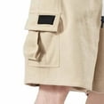 thumbnail image 6 of FRSASU Men's Casual Solid Color Corduroy Cargo Shorts Dress Short Pants Wide Leg Knee Length office Work Casual Bermuda Trousers with Pockets Khaki, 6 of 6