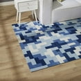 thumbnail image 6 of Modway Andela Interlocking Block Mosaic 5x8 Area Rug in Multicolored Light and Dark Blue, 6 of 6