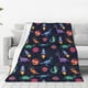 thumbnail image 1 of Fotbe Space Dinosaur Manta de Franela Acolchonada con Estampado, Súper Suave y Esponjosa, Extra Grande para Sofá, Cama, Uso Todo el Año-40"x30", 1 of 7