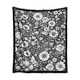 thumbnail image 2 of Color Your Own Botanical Flower Fleece Blanket, Reusable DIY Painting Blanket With Velvet Reverse Side, Machine Washable Art Throw For Family Craft Night Holiday Bedroom Decoration Gift, 2 of 6