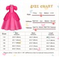 thumbnail image 2 of Jurebecia Peach Princess Costume Dress Girls Super Brothers Kids Fancy Princess Dresses up Set Halloween Birthday Cosplay with Accessories 120 cm 5-6 Years, 2 of 12