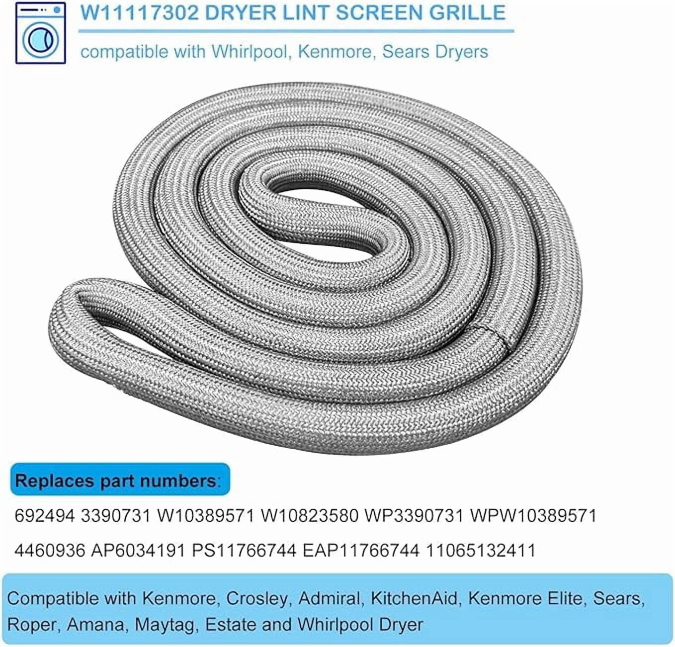W10906683 Dryer Door Seal Part Replaces W10823580, AP6034191 Dryer Door Seal,Compatible with Maytag,Whirlpool WED49STBW1,WED4950HW0,WED5000DW2 and Kenmore Dryer Parts Model 110 Series