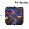 thumbnail image 2 of Vsdgher Jungle Path Glowing Mushrooms Leather Coasters for Drinks, Durable Drink Coasters 4 Set for Tabletop Protection, Luxurious Home Décor and Housewarming Gift ( {designName})Square, 2 of 6