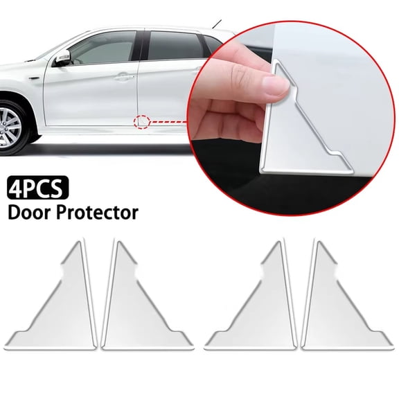 4Pcs Universal Car Door Corner Protectors Transparent Silicone Collision Covers Scratch Resistant Stickers For Most Vehicles