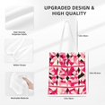 thumbnail image 2 of Canvas Bag Tote Bag Shopping Bag 16×15in Can Be Carried By Hand And Can Be Used For Daily Travel Such As Shopping And Going To Work Hotpink Geometric Patterns_3, 2 of 8