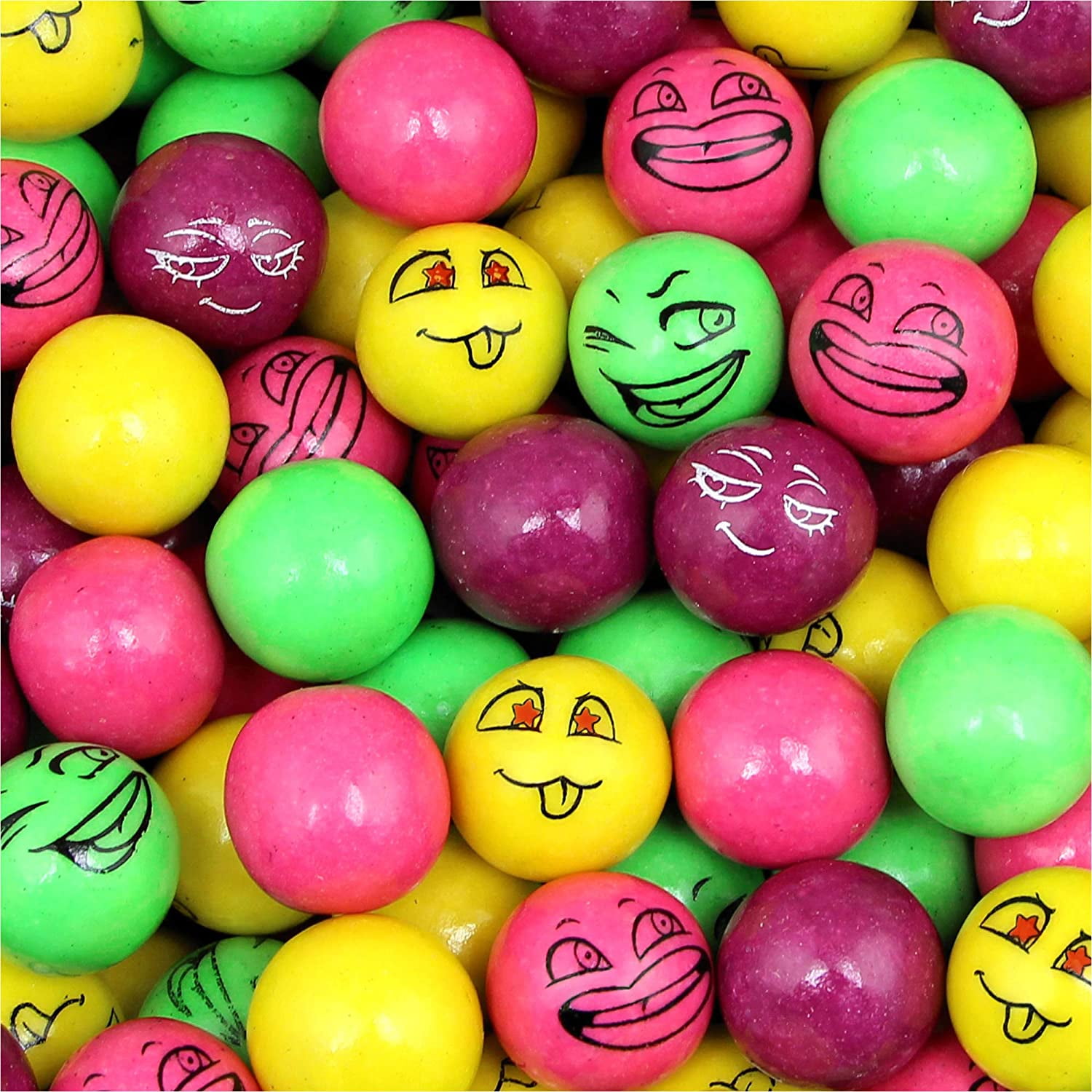 Gumballs for Gumball Machine Emoji Bubble Gum Balls 1 Inch Large